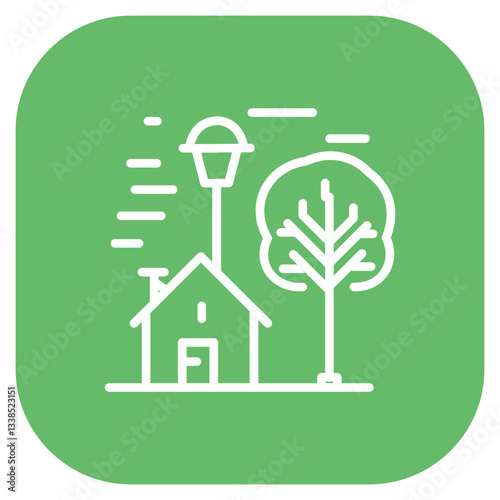 Foggy Morning Vector Icon