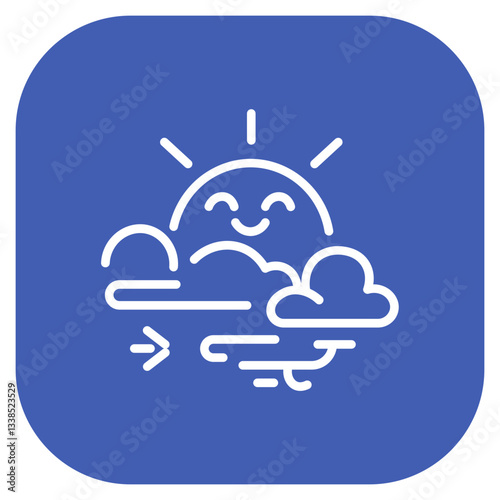 Partly Cloudy Vector Icon