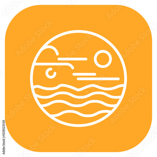 Sea Breeze Vector Icon