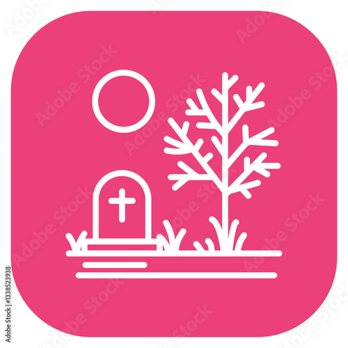 Final Resting Place Vector Icon