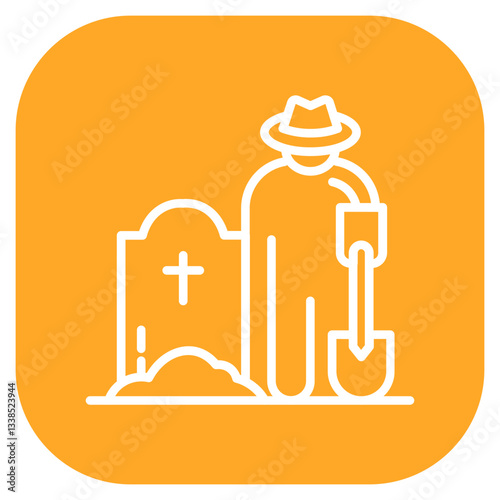 Grave Digger Vector Icon