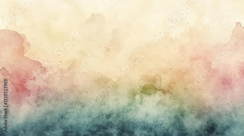 Abstract Watercolor Background Texture Pastel Colors Gradient Wash