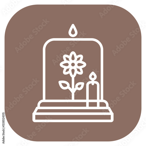 Memorial Plaque Vector Icon