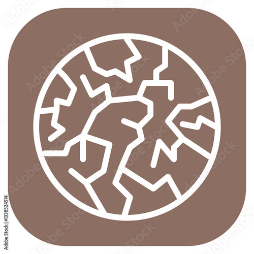 Cracked Earth Vector Icon