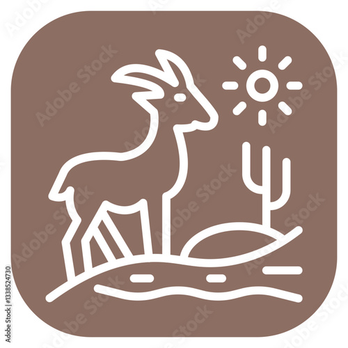 Desert Goat Vector Icon