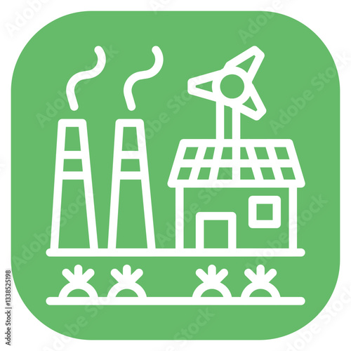 Bio Energy Farm Vector Icon