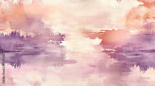 Abstract Watercolor Painting with Pastel Colors and Soft Brush Strokes and Backgrounds in Pastels and Soft Colors and Subtle Textures with Blending Gradient and Layered Design with Soft Brush Strokes