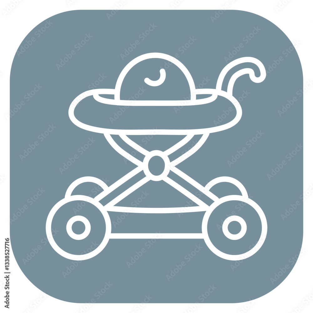 Baby Walker Vector Icon Baby Walker Vector Icon