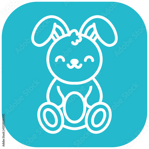 Plush Bunny Vector Icon