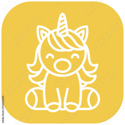 Unicorn Plush Vector Icon