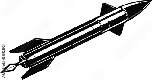 Missile Silhouette Vector Illustration