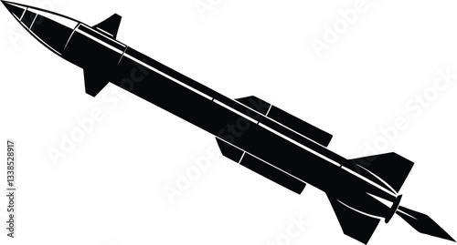 Missile Silhouette Vector Illustration