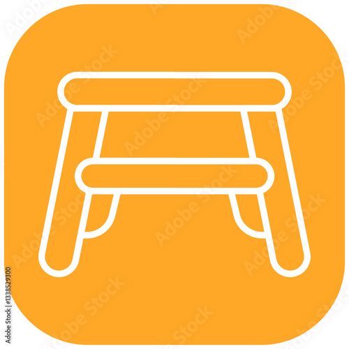 Baby Step Stool Vector Icon