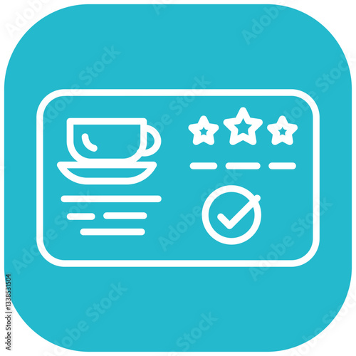 Coffee Loyalty Card Vector Icon