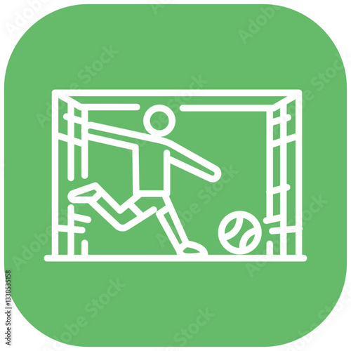 Soccer Penalty Kick Vector Icon