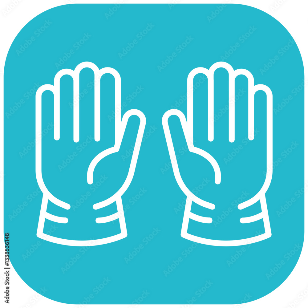 Obraz premium Medical Gloves Vector Icon