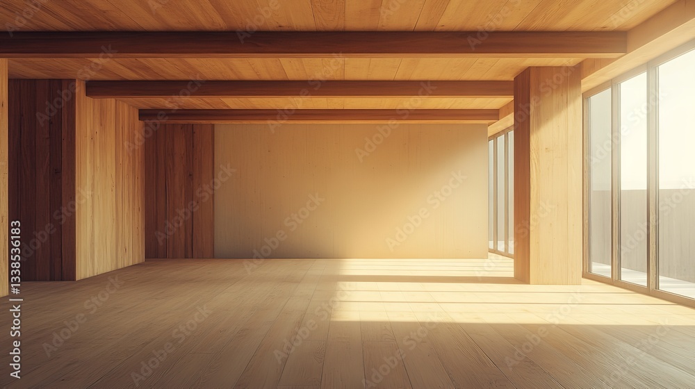 Inviting interior space with sunlight creating interesting shapes on the walls AI generated illustration
Inviting interior space with sunlight creating interesting shapes on the walls AI generated illustration