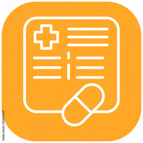 Medical Prescription Vector Icon