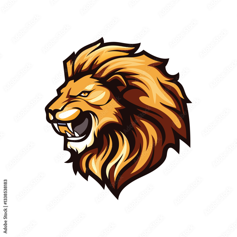 Creative lion mascot icon clip art lion vector lion logo design
