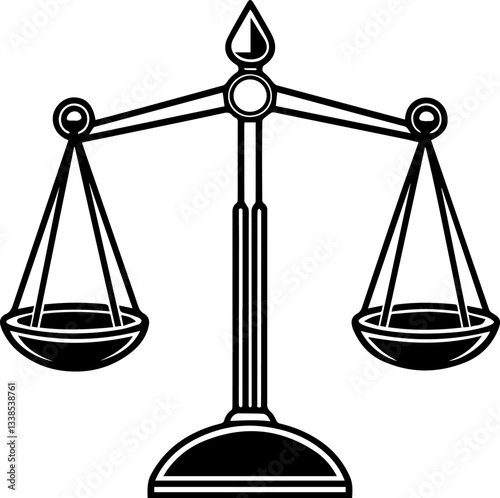 scales of justice Vector Illustration