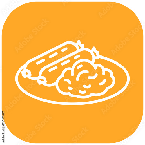 Bangers and Mash Vector Icon