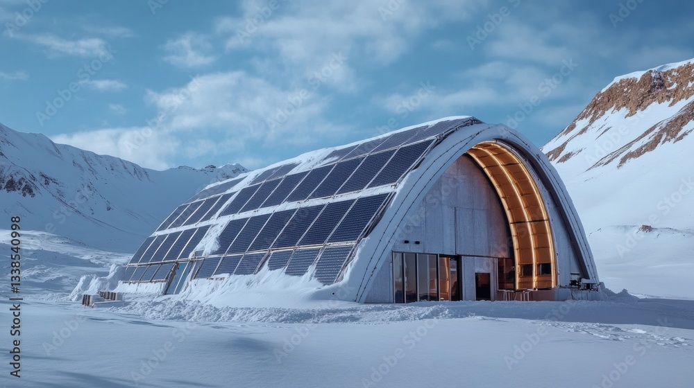 Solar-powered Research Station in the Antarctic Snow Solar-powered Research Station in the Antarctic Snow