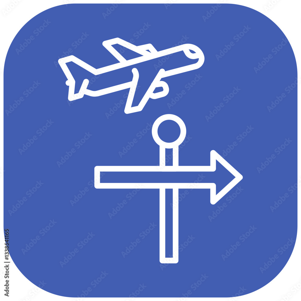 Fototapeta premium Departure Point Vector Icon