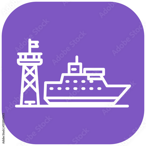 Ferry Terminal Vector Icon