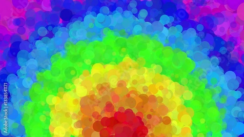 rainbow of particles
