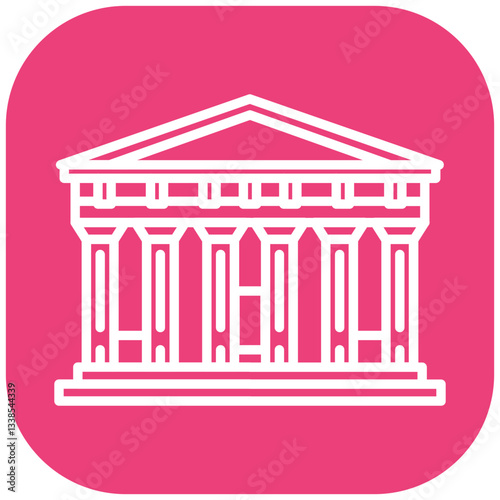 Halicarnassus Mausoleum Vector Icon