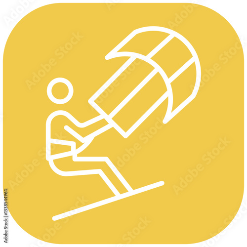 Kitesurf Vector Icon