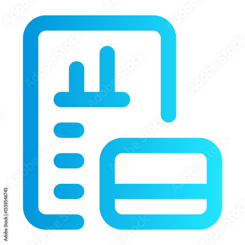 icon bookkeeping with style gradient