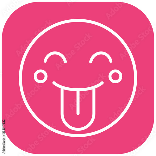 Face with Tongue Vector Icon