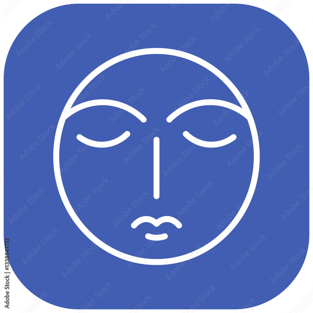 Obraz premium Neutral Face Vector Icon