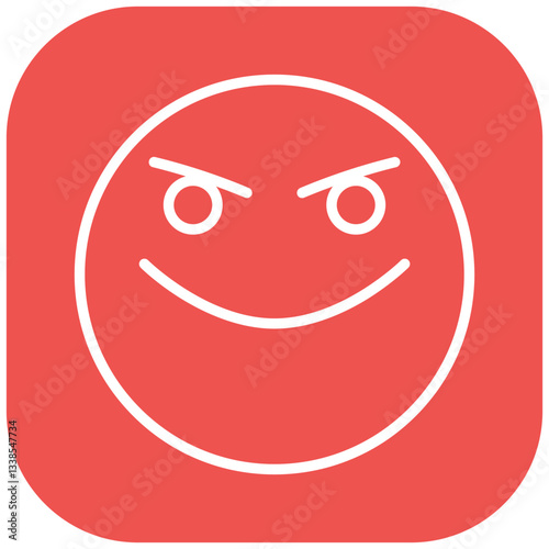 Smirking Face Vector Icon