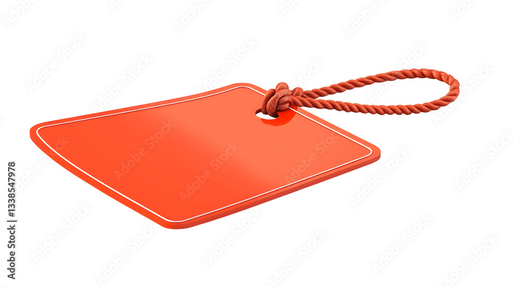 Fototapeta premium 3D discount and sale promotion tag icon, ideal for retail and commercial marketing, bright and eye-catching, Transparent Background PNG