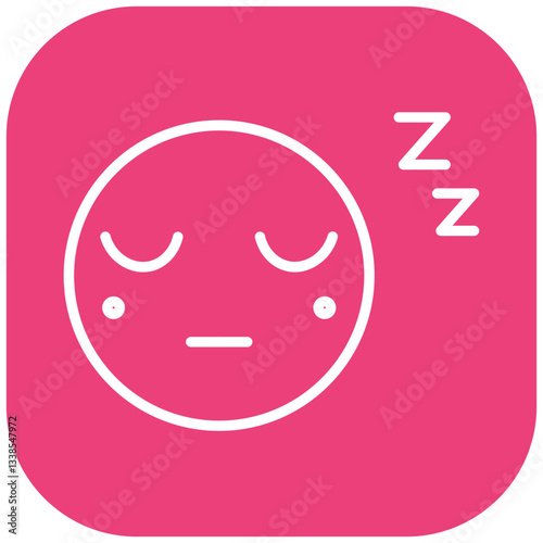 Sleepy Face Vector Icon