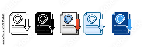 Amortization Icon Set Multiple Style Collection