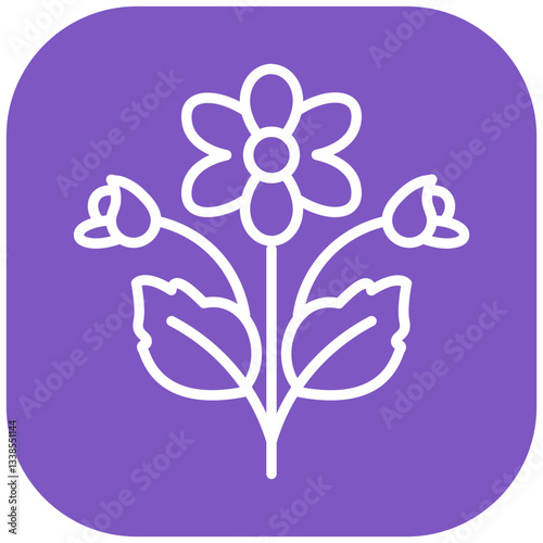 Alpine Forget Me Not Vector Icon