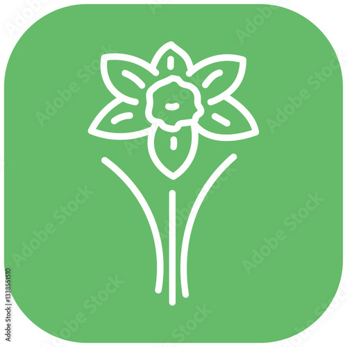Daffodil Vector Icon