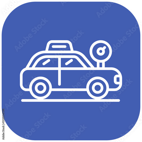 Short Distance Taxi Vector Icon