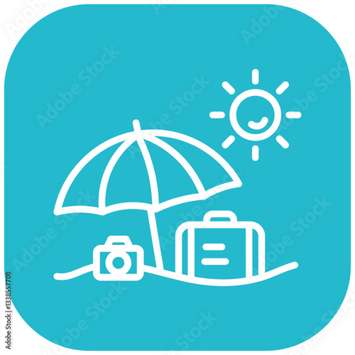 Staycation Vector Icon