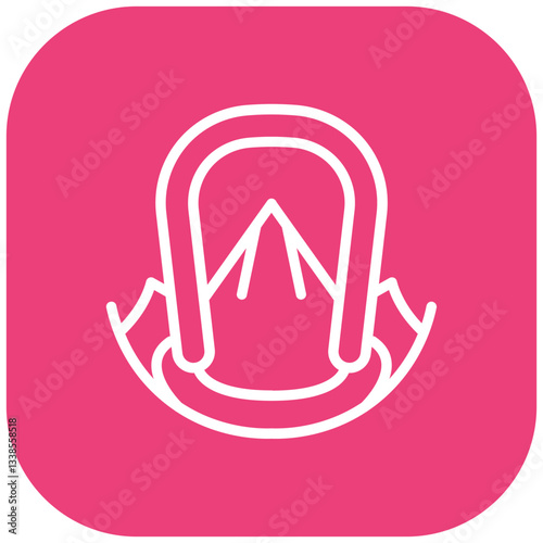 Climbing Carabiner Vector Icon