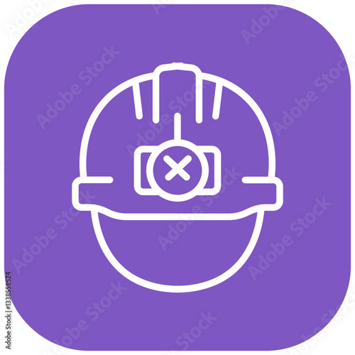 Caving Helmet Vector Icon