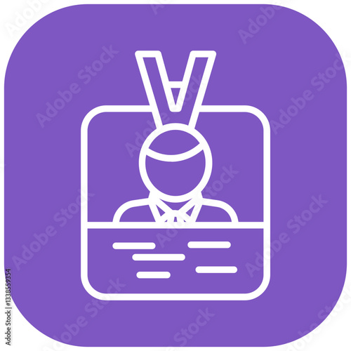 Journalist Badge Vector Icon