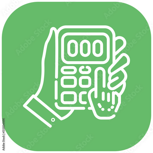 Bribery Calculator Vector Icon