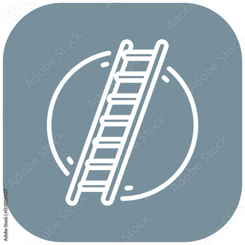 Crooked Ladder Vector Icon
