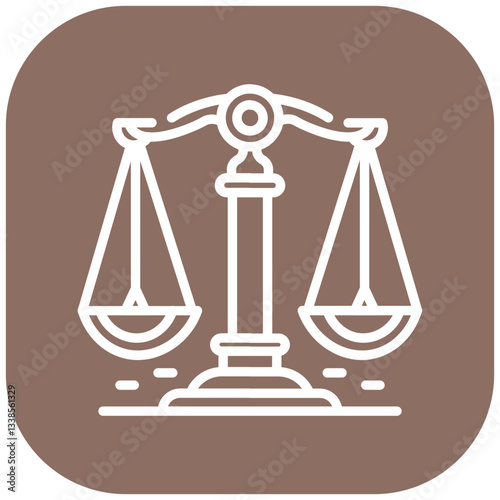 Crooked Scales Vector Icon