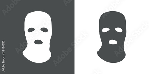 Silueta de cabeza de hombre con pasamontañas 