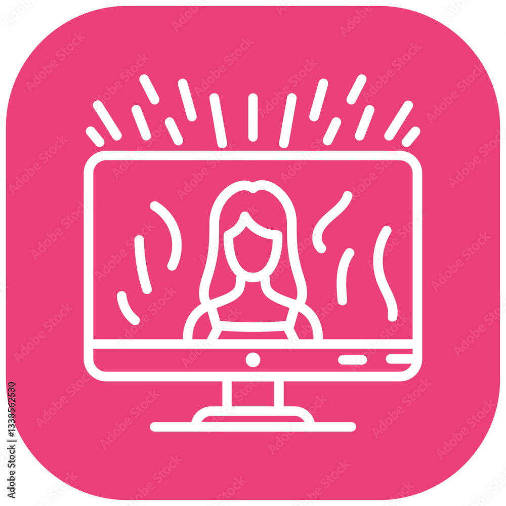 Obraz premium Virtual Party Icon